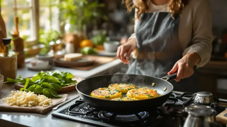 Polenta se snadno připraví jako chutné placičky se zeleninou a sýrem